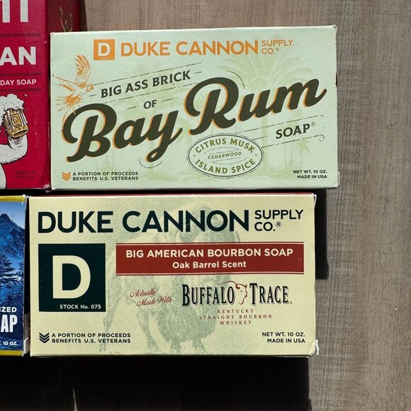 Duke Cannon Big Brick Soap Bundle 5-Pack 10oz Bars Beer Bourbon Bay Rum USA Made - Picture 5 of 7